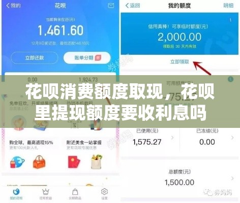 花呗消费额度取现，花呗里提现额度要收利息吗