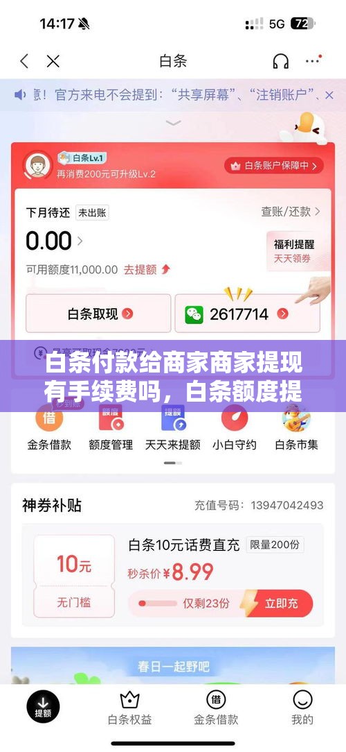 白条付款给商家商家提现有手续费吗，白条额度提现商家