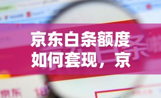 京东白条额度如何套现，京东白条额度套现方法