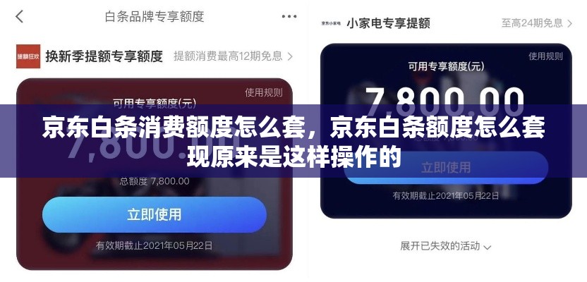 京东白条消费额度怎么套，京东白条额度怎么套现原来是这样操作的