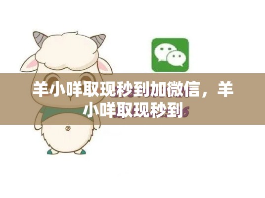 羊小咩取现秒到加微信，羊小咩取现秒到