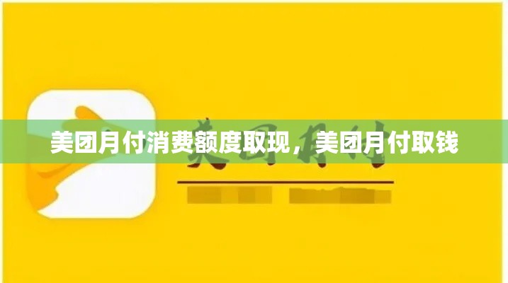 美团月付消费额度取现,美团月付取钱