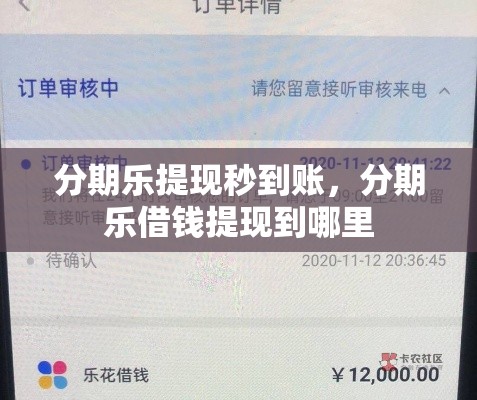 分期乐提现秒到账，分期乐借钱提现到哪里