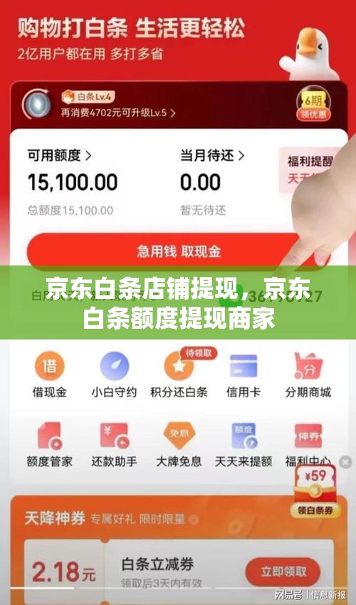 京东白条店铺提现，京东白条额度提现商家