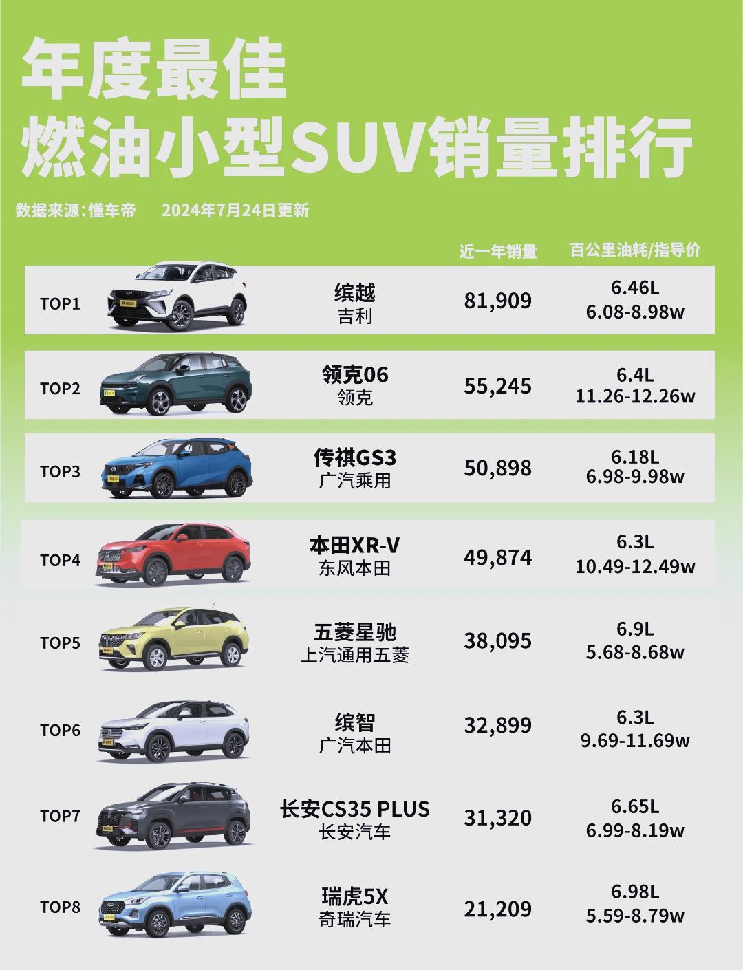 汽油销量排行榜2025,汽油微型车有哪些(汽油市场份额)